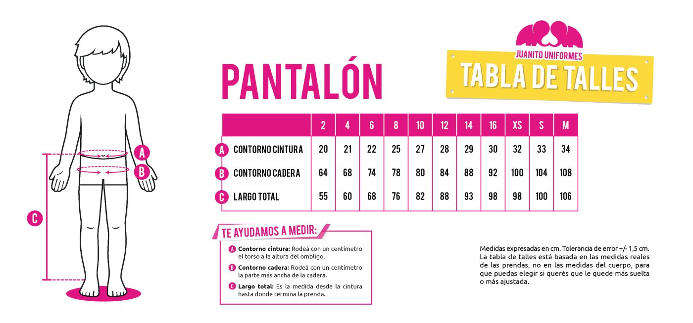 Tabla De Talles Pantal n Juanito Uniformes tabla-de-talles-pantal-n-juanito-uniformes